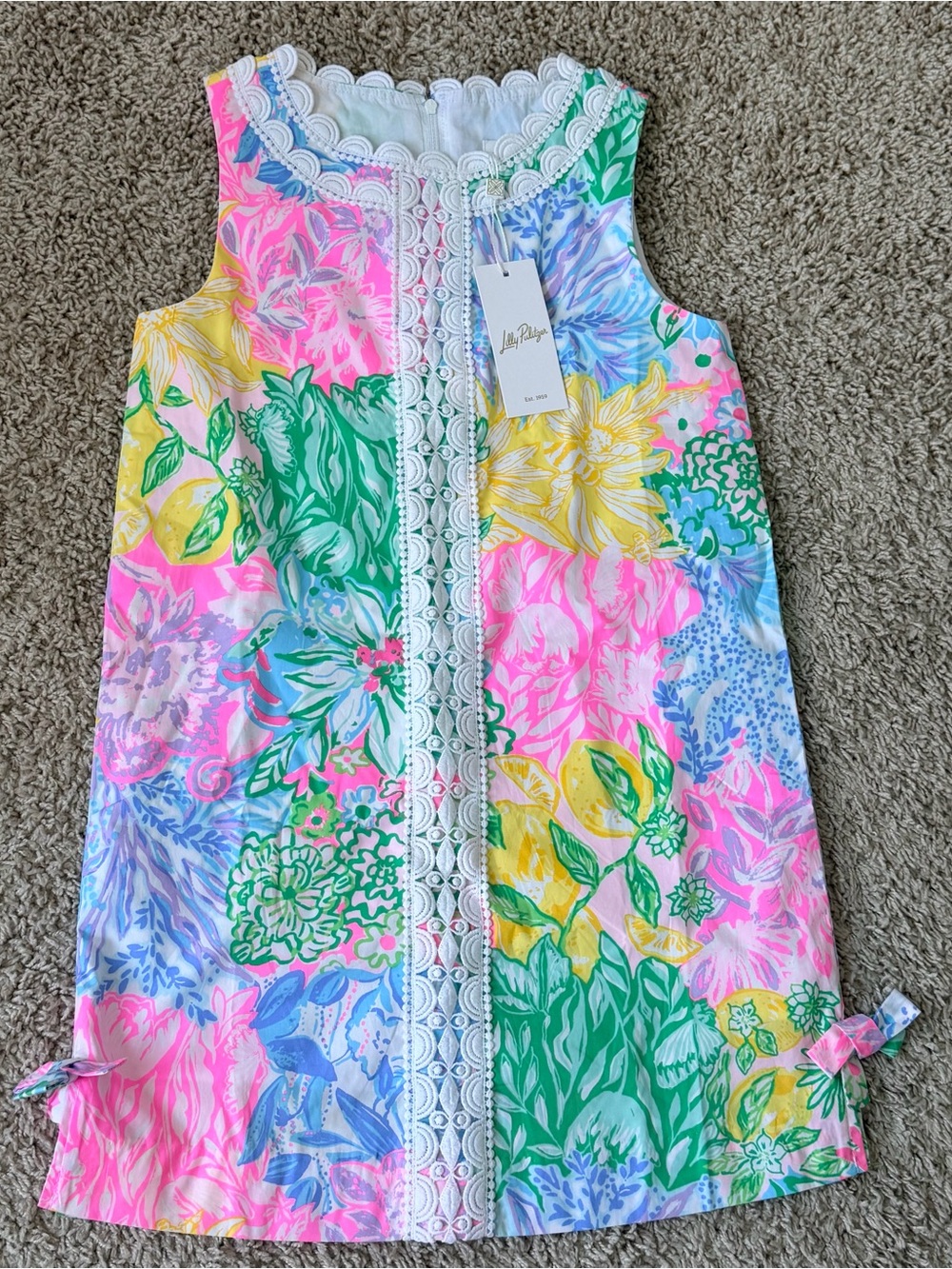 NWT Lilly Pulitzer Sleeveless Floral Shift Dress Sz 10